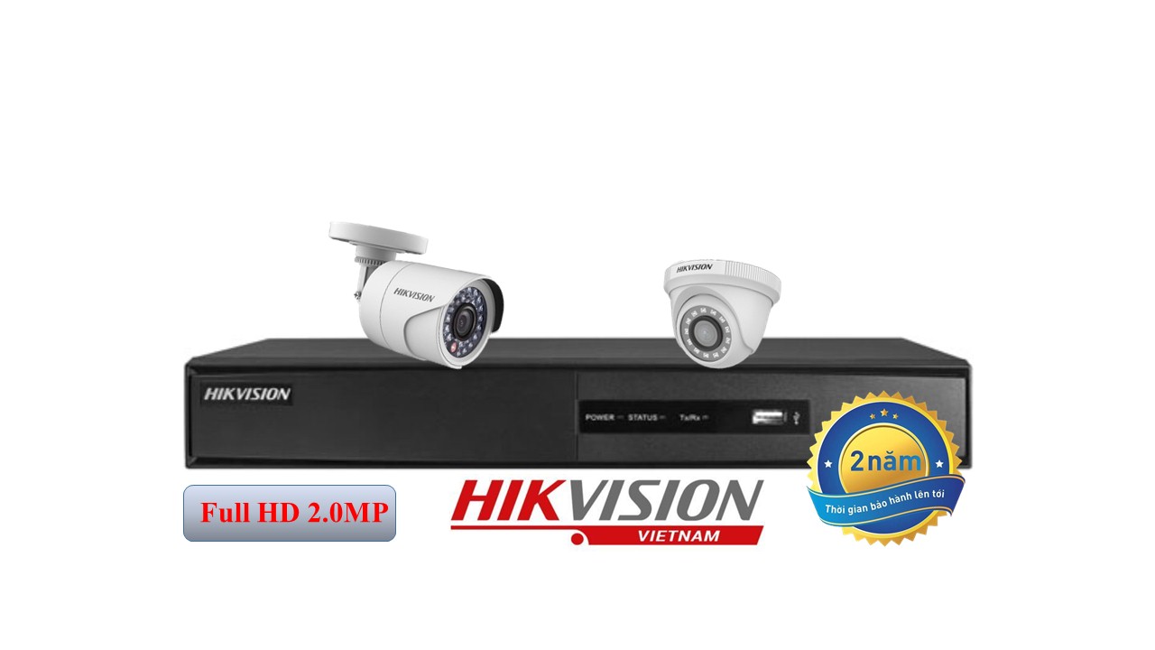 Trọn bộ 2 camera TVI hồng ngoại