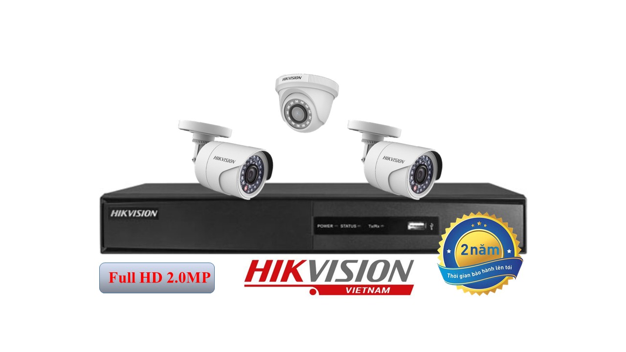 Trọn bộ 3 camera TVI hồng ngoại