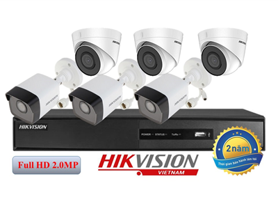 Trọn bộ 6 camera IP hồng ngoại