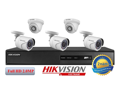 Trọn bộ 5 camera TVI hồng ngoại