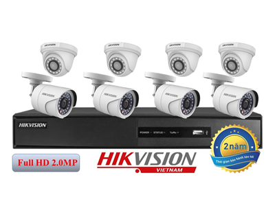 Trọn bộ 8 camera TVI hồng ngoại
